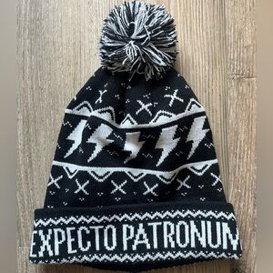 Black Owlcrate Harry Potter Expecto Patronum Books Knitted Tuque Hat